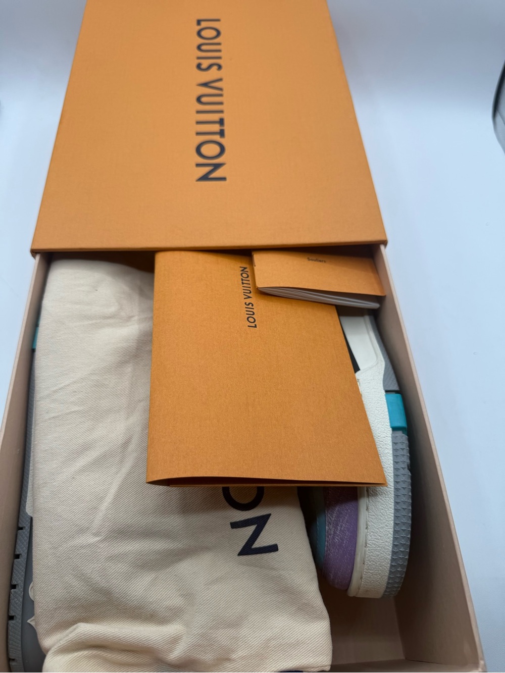 Louis Vuitton LV Multicolor Leather Trainer's Low-Top Sneakers full inclusion - Picture 11 of 11
